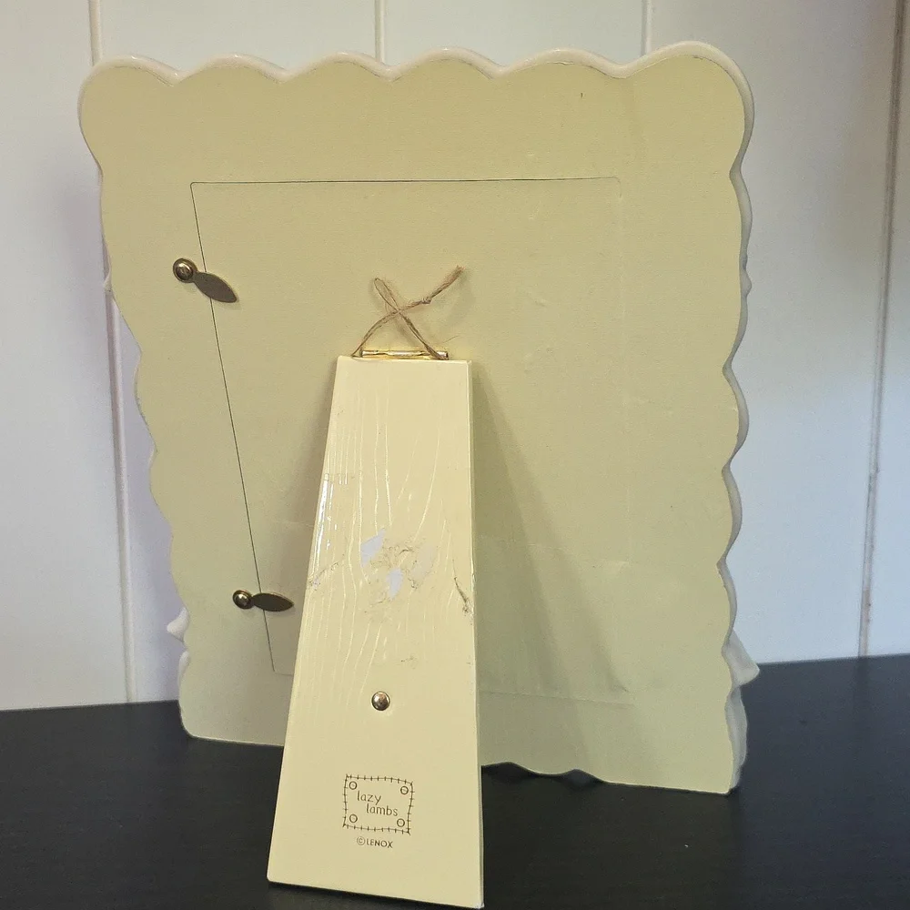 Vintage Discontinued Lenox Lazy Lambs Nursery Photo‎ Picture Frame 5×7